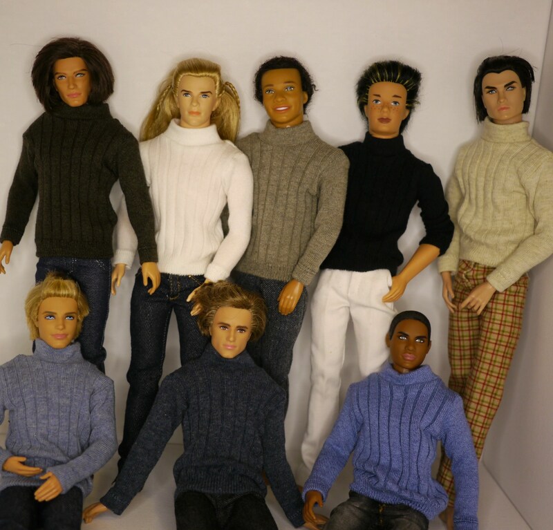 Popular "Sean" sweater for Ken dolls and friends (Barbie, Fashion Royalty, etc.)